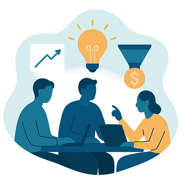 Team working illustration